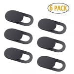 Jasinber 6-Pack Webcam Cover, Spy Guardia Protectora Deslizante de cámara Web para Laptop/Computer/PC/Macbook Pro/iPhone/Smartphone (6-Pack)